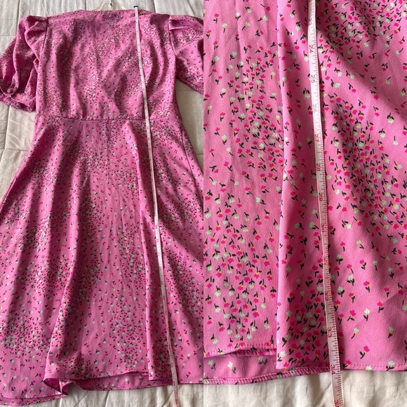 Kate Spade New Meadow Faux Wrap Wrap Dress 0 Floral Pink - Picture 10 of 15